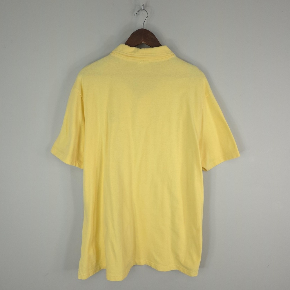 Billionaire Boys Club Polo Shirt Mens 3XL Yellow Astronaut Logo Cotton Pique - Picture 3 of 10